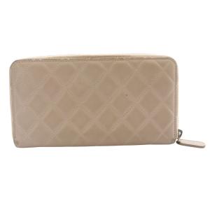 CHANEL マトラッセ ラウンドファスナー 長財布 ココマーク ピンクべージュ
