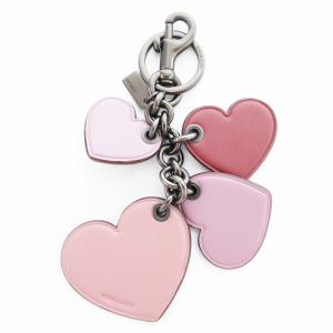 COACH バッグチャーム スタッズ ハート ビジュー ピンク 紫 パープル /JS