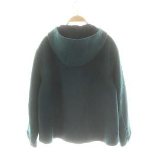 HUMAN WOMAN 24AW スライバーフードブルゾン ジャケット ジップアップ M グリーン /DO OS