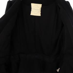 Chesty Pearl Peplum Jacket ノーカラージャケット ペプラム 0 ネイビー /ES OS