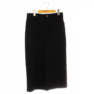 CLASSIC ST DENIM LONG SLIT SKIRT タイトスカート ロング 26 ブラック