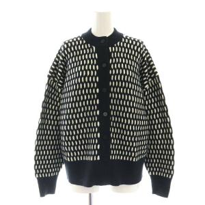 LANA CASH PLAITED CABLE CARDI カーディガン ニット クルーネック S 黒