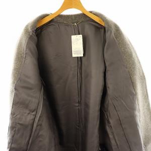 L'Appartement ノーカラーコート ウール カシミヤ混 38 グレー