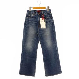 IENA SLOBE取扱い Violet ワイドフレア デニムパンツ ジーンズ 25 ブルー /DF OS