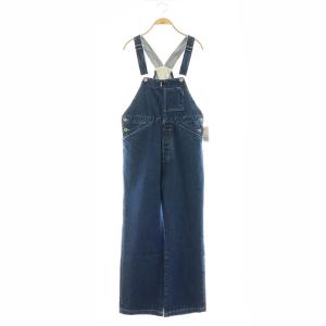 デニムオーバーオール3 ストレート 38 紺 ネイビー /AT OS