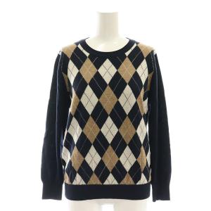 J.PRESS 23AW 洗える アーガイルツイン ニット アンサンブル カーディガン クルーネック M 紺 ネイビー