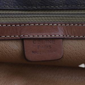 CELINE ヴィンテージ トートバッグ ショルダーバッグ マカダム PVC ブラウン /YO1 OH