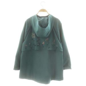 JOCOMOMOLA フラワーエンブロイダリーパディングジャケット 緑 /MI OS