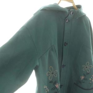 JOCOMOMOLA フラワーエンブロイダリーパディングジャケット 緑 /MI OS