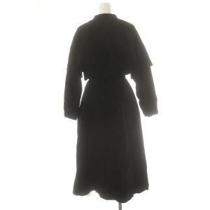 l'atelier du savon 23AW コーデュロイロングワンピース バンドカラーシャツ F 黒 /MI OS