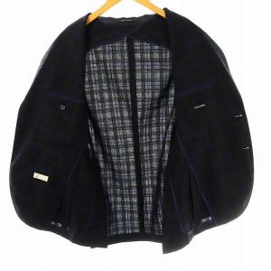 TAGLIATORE 背抜き2Bテーラードジャケット 48 ネイビー グリーン ブラック