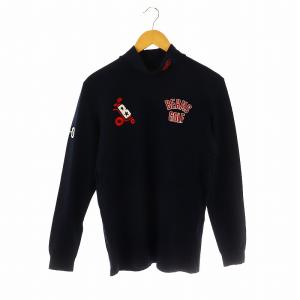 タートルネックカットソー Tシャツ 長袖 M ネイビー /DF OS AD