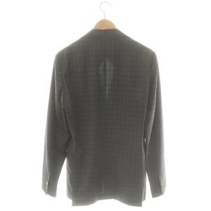 BOGLIOLI 2B背抜きジャケット テーラード チェック 46 グレー /HK OS AD