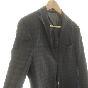 BOGLIOLI 2B背抜きジャケット テーラード チェック 46 グレー /HK OS AD