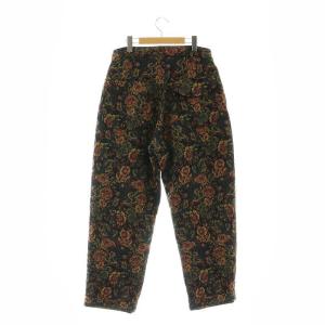 Engineered Garments 花柄 フラワージャガードパンツ テーパードパンツ S ブラック マルチカラー