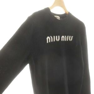 miumiu 23AW MML808 ウールxカシミヤ セーター ニット 38 ブラック