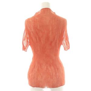 ISSEY MIYAKE プリーツカットソー ハイネック 半袖 2 レッド IM02FJ414