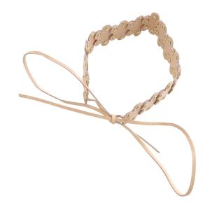 RED VALENTINO REDVALENTINO レザー フラワーモチーフ チョーカー ピンクべージュ /SR10