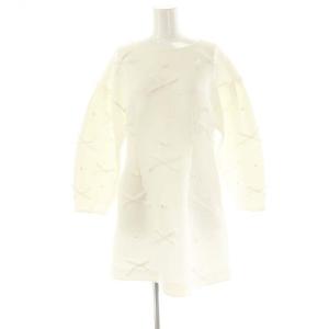 × Ayano Fukuoji ベロアリボンパールワンピース ミニ 0 ホワイト /DF OS