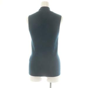 VIVIENNE TAM チャイナカラー ビーズ ドラゴン ノースリーブニット カットソー 0 ダークグリーン /DF OS