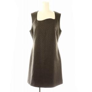 25SS ビジュートリムミニワンピース ノースリーブ S ダークグレー /DO OS