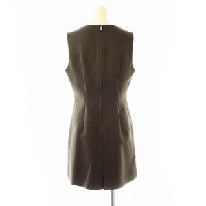 eimy istoire 25SS ビジュートリムミニワンピース ノースリーブ S ダークグレー /DO OS