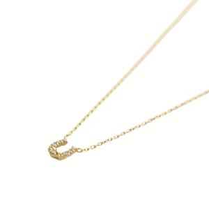 agete ネックレス ホースシュー ダイヤモンド 0.05ct K18