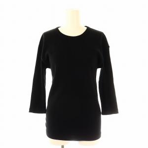 24SS dignity Tシャツ カットソー 七分袖 リブ ブラック /ES OS