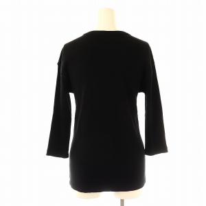 Deuxieme Classe 24SS dignity Tシャツ カットソー 七分袖 リブ ブラック /ES OS