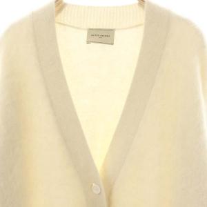 UNITED ARROWS フォックスカシミヤ ポケット カーディガン ニット ホワイト /HK OS