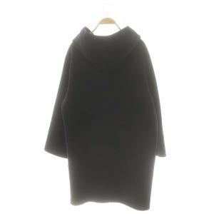 IENA スーパー160ダブルフェイス フードコート ウール 40 濃紺 /MI OS