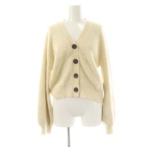 23AW シャギーモールカーデ Vネック 38 アイボリー /DO OS