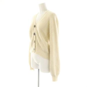 DOUBLE STANDARD CLOTHING 23AW シャギーモールカーデ Vネック 38 アイボリー /DO OS