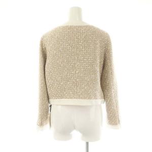 Grace Class 24SS ツイードトリミングジャケット ノーカラー 36 ベージュ /HK OS