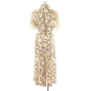 Grace Class 23SS チェーンマリンプリントワンピース ロング 半袖 36 ピンク