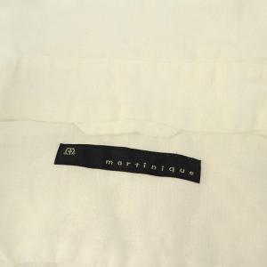 martinique 23年製 パールボタンスキッパーシャツ 長袖 1 リネン ホワイト /MY OS