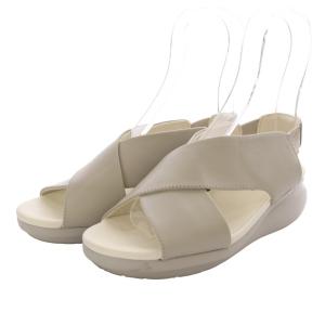 バルーン BALLOON サンダル プラットフォーム レザー 35 グレー /YO15