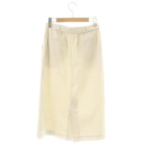 MACKINTOSH LONDON 24SS コットン麻オックススカート ロング タイト 38 ホワイト /HK OS