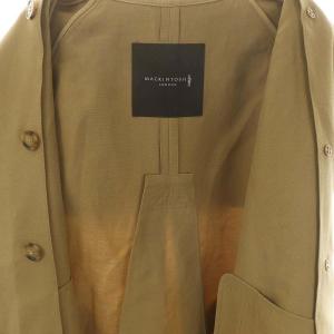 MACKINTOSH LONDON アセテートコットンダブルクロストレンチコート ミドル丈 38 ベージュ /HK OS