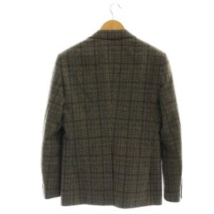 CELINE チェック柄2Bテーラードジャケット ウール 46 グレー 2V61P785V