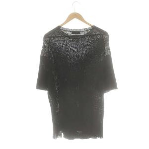 Yohji Yamamoto POUR HOMME HG-K16-371 ダメージ加工ニット カットソー リネン 3 黒 /MI OS