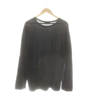 Yohji Yamamoto POUR HOMME SPIDER COTTON LONGSLEEVE Tシャツ 長袖 3 ブラック HG-T76-272 /DF
