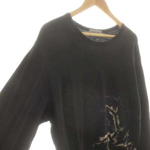 Yohji Yamamoto POUR HOMME SPIDER COTTON LONGSLEEVE Tシャツ 長袖 3 ブラック HG-T76-272 /DF