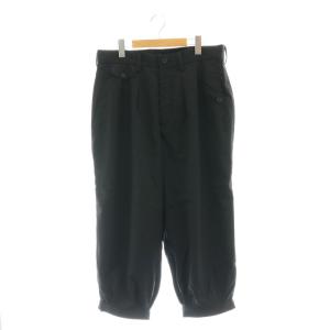 ヨウジヤマモト UV-P07-101Tuck Pants ワイドテーパードパンツ 3 黒 /MI OS