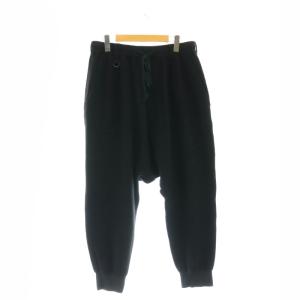 ヨウジヤマモト UU-P19-107ウールブレンド サルエルパンツ ワイド 3 黒 /MI OS AD
