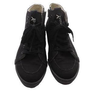 Ground Y キャンバス ハイカットスニーカー L 26-27cm 黒 ブラック /SR28 AD