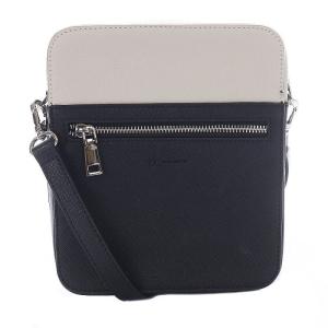 バイカラースクエアボックスショルダーバッグ 黒 ブラック ベージュ 170-01323 /SB SH