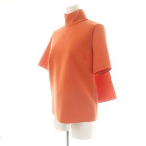 MSGM カットソー カットオフ ショートスリーブ 五分袖 38 オレンジ /DO OS