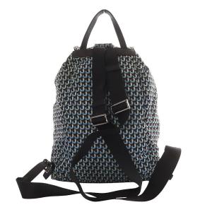 PRADA リュックサック 総柄 ナイロン ブラウン ブルー BZ0032