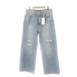 24AW 12.5ozルーズデニムパンツ ダメージ加工 ジーンズ ワイド 38 青 /MI OS